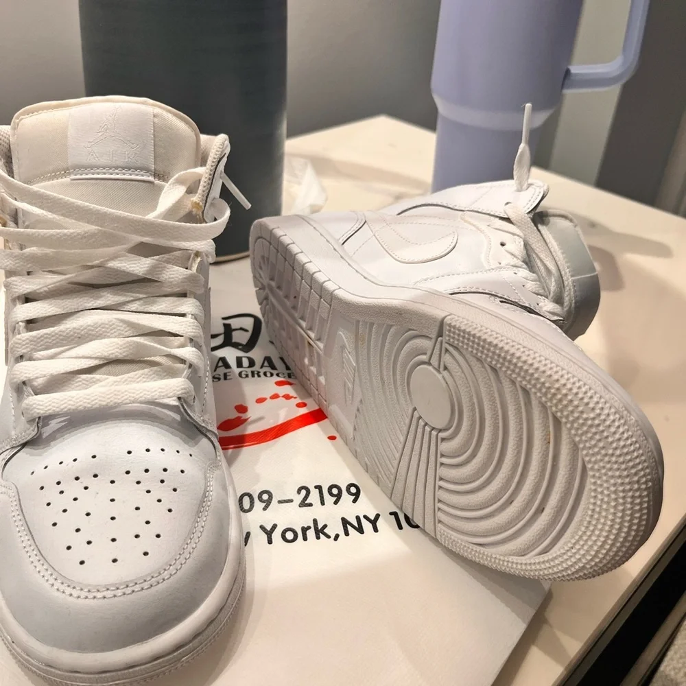 Jordan White High-Top Sneakers - Picture 2 of 5